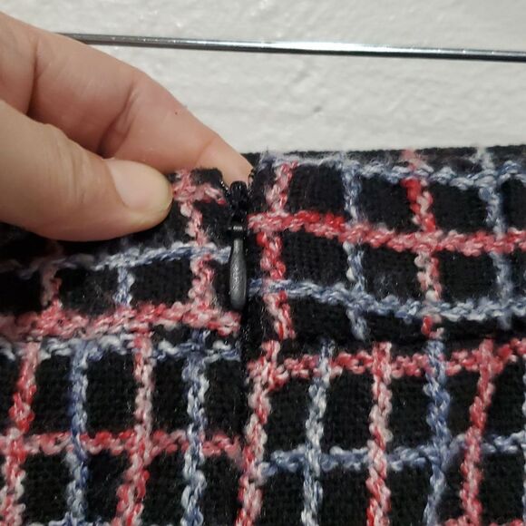Eloquii Chic Black, Red & Blue Tweed Skirt Size 18 - Picture 8 of 13